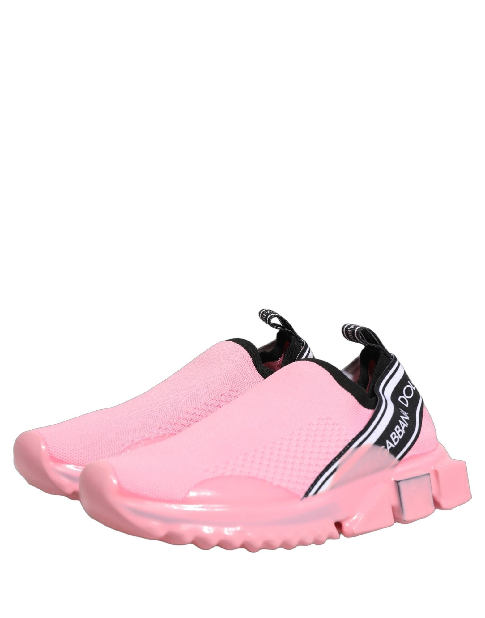Dolce & Gabbana Pink Sorrento Slip-On Low Top Sneakers