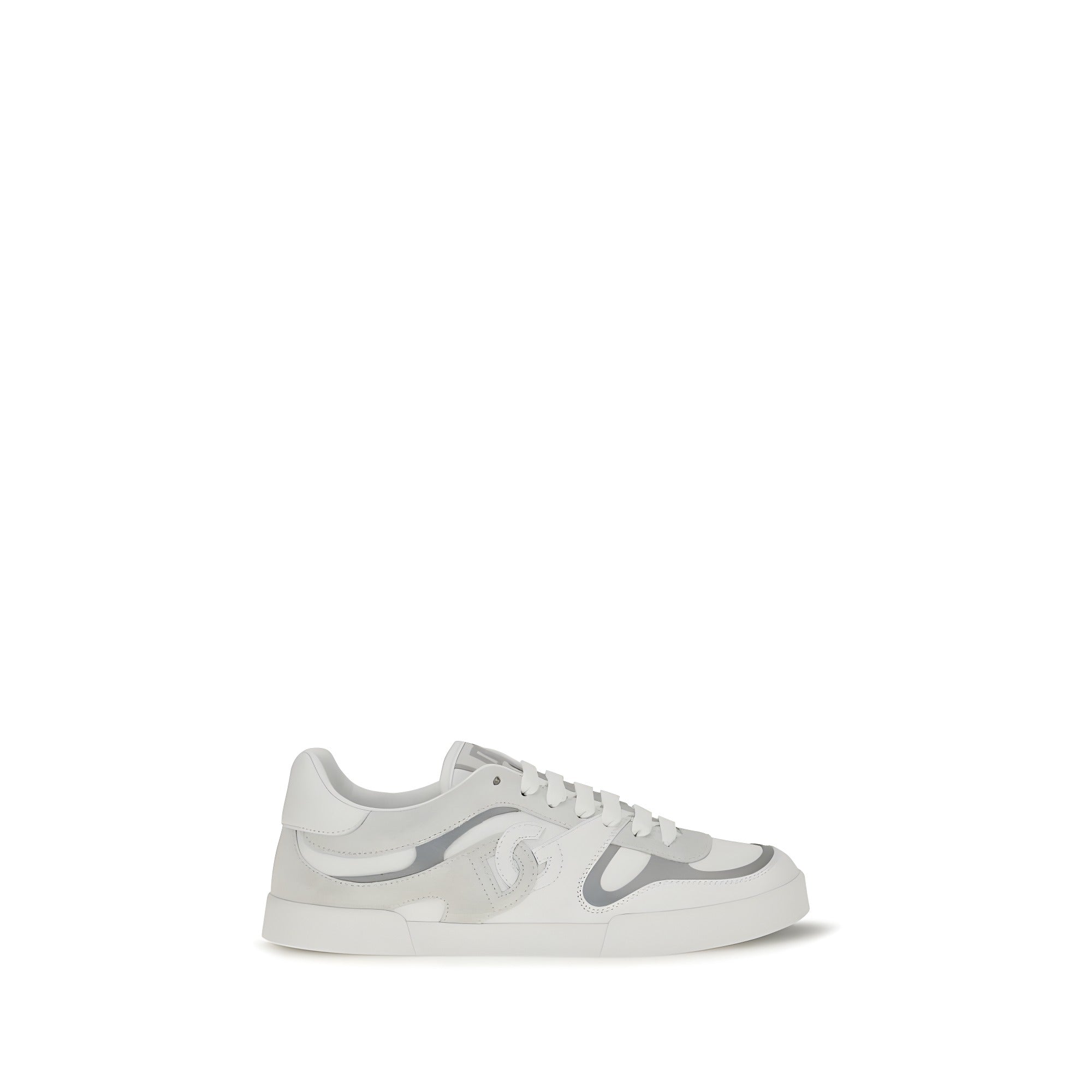 Dolce & Gabbana White Calf Leather Low Top Sneakers