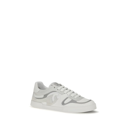 Dolce & Gabbana White Calf Leather Low Top Sneakers