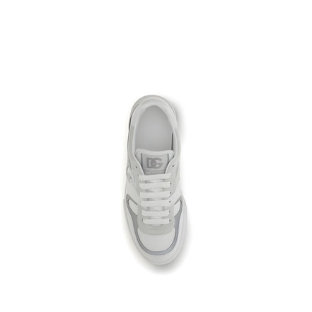 Dolce & Gabbana White Calf Leather Low Top Sneakers