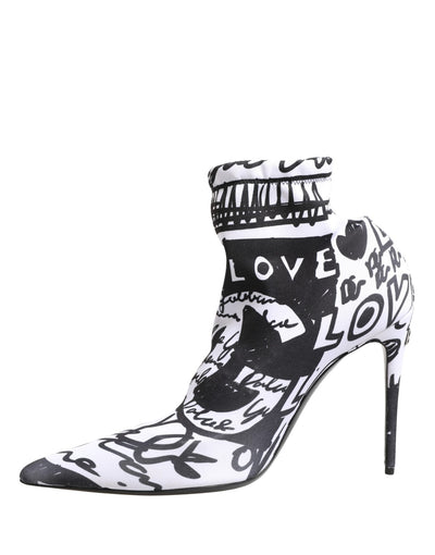 Dolce & Gabbana White Stretch Ankle Boots