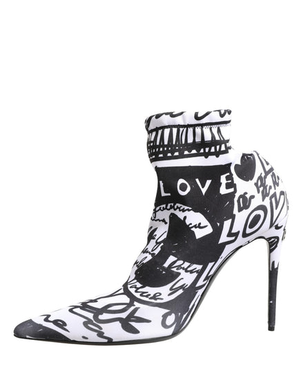 Dolce & Gabbana White Stretch Ankle Boots