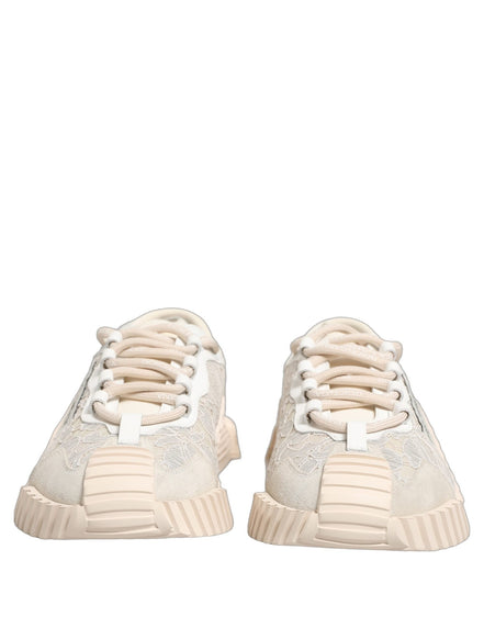 Dolce & Gabbana White Lace NS1 Low Top Sneakers