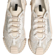 Dolce & Gabbana White Lace NS1 Low Top Sneakers