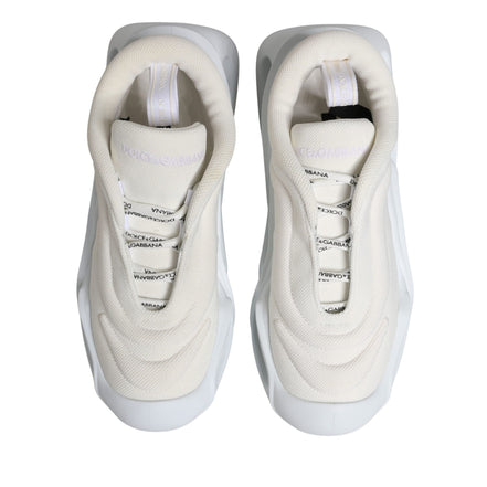 Dolce & Gabbana White Slip On Wave Low Top Sneakers