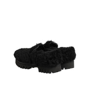 Chaussures Dolce & Gabbana Homme Mocassins en Cuir Noir et Fourrure