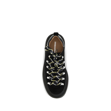 Dsquared² Black Leather Athletic Sneakers