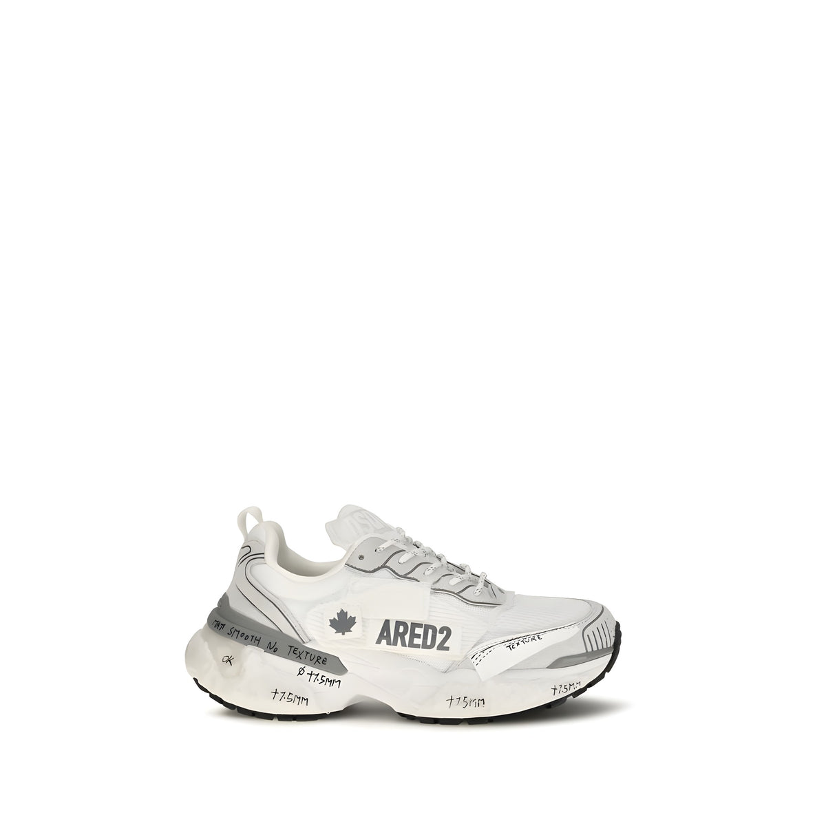 Dsquared² White Polyester Athletic Sneakers