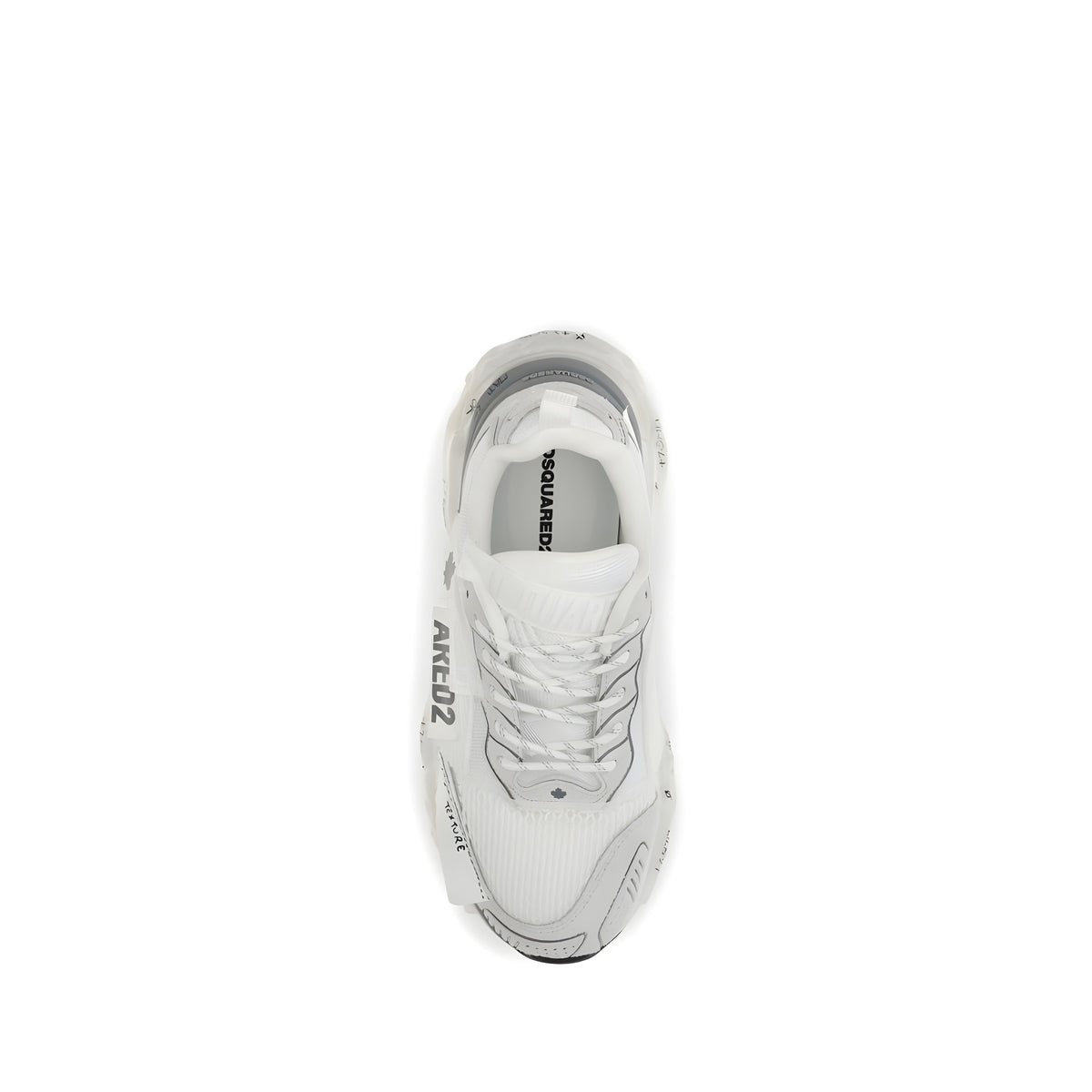 Dsquared² White Polyester Athletic Sneakers