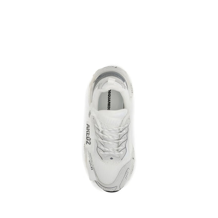 Dsquared² White Polyester Athletic Sneakers