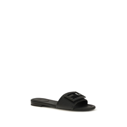 Fendi Black Baguette Sandals