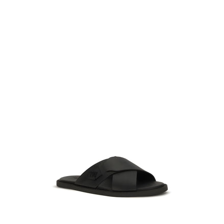 Fendi Black Slide Sandals