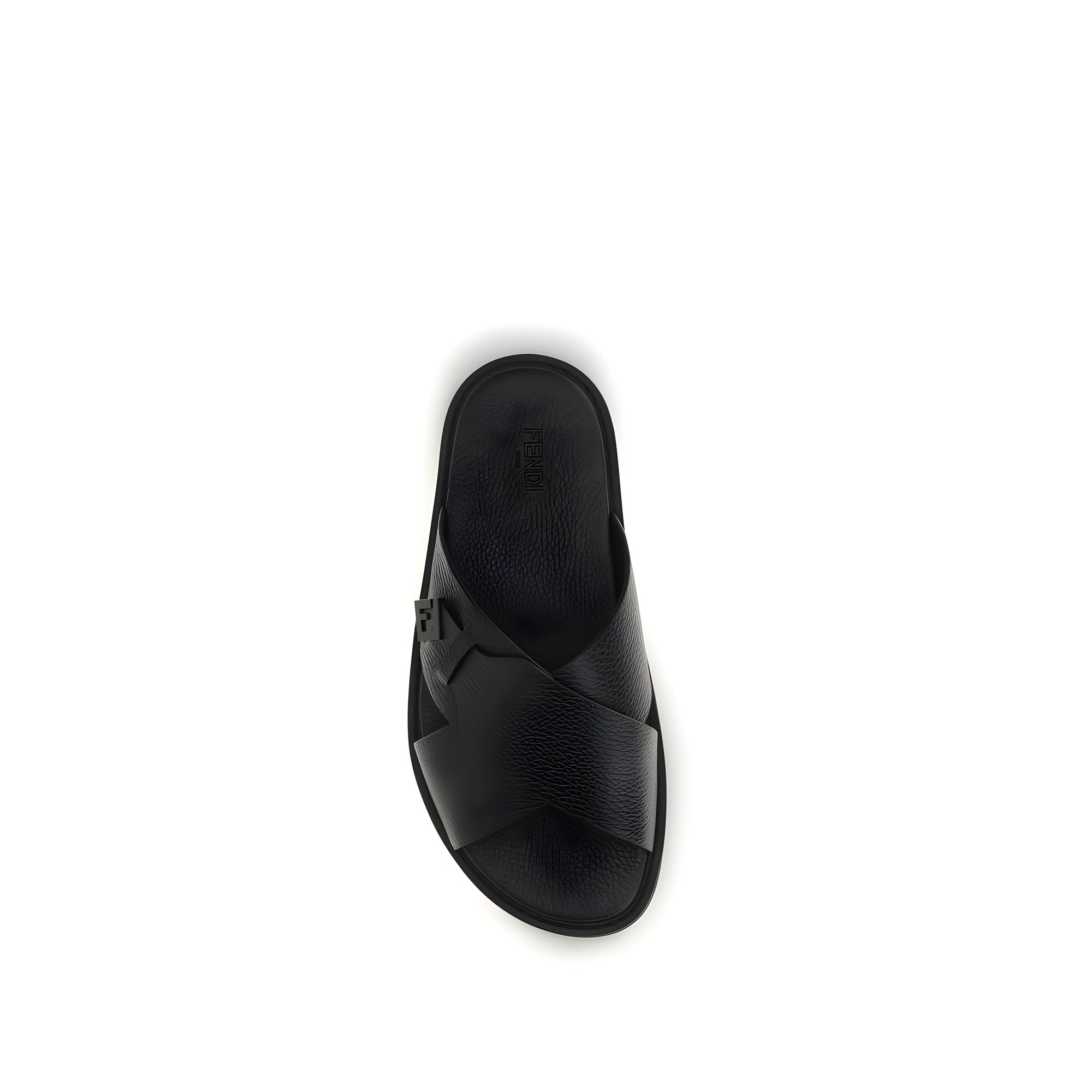 Fendi Black Slide Sandals