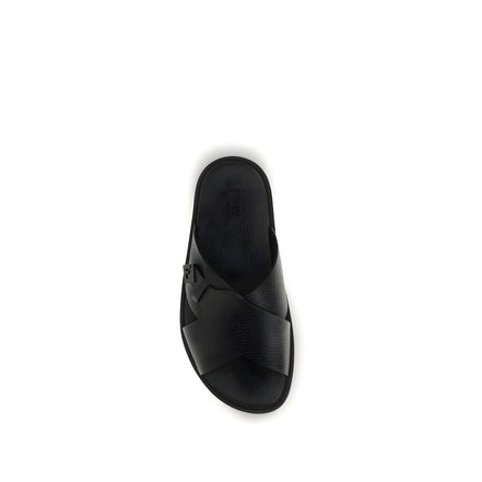 Fendi Black Slide Sandals