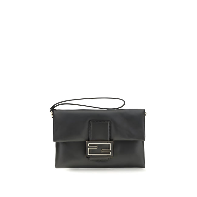 Fendi Black Leather Clutch Bag