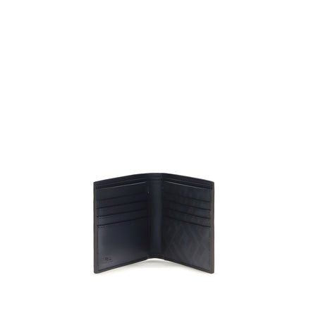 Fendi Blue Calf Leather Wallet