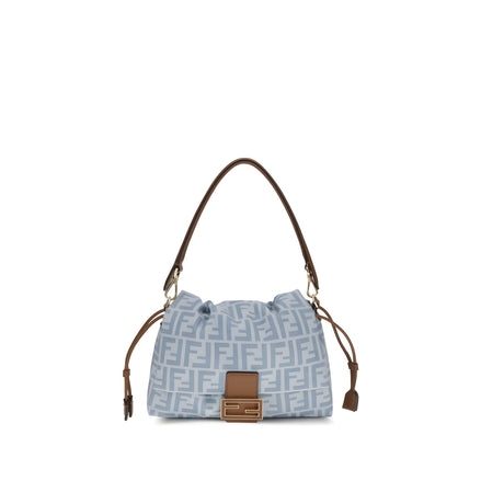 Fendi Blue Cotton Shoulder Bag