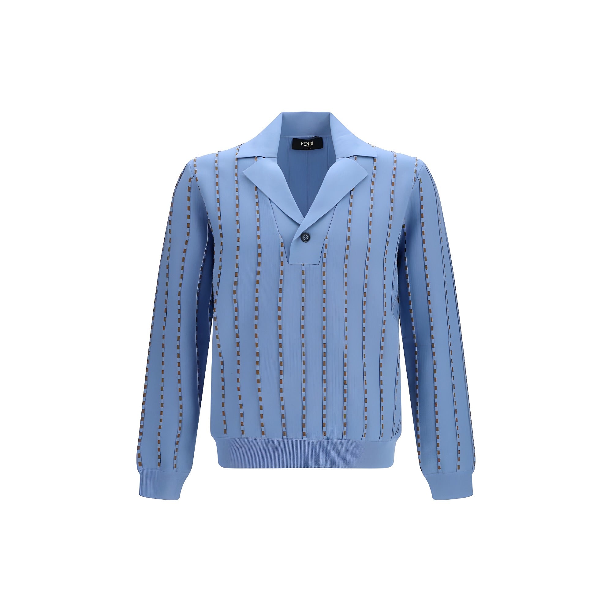 Fendi Blue Cotton Sweatshirt