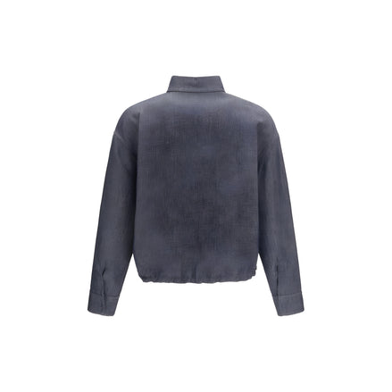 Fendi Blue Linen Denim Jacket
