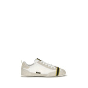 Fendi Gray Leather Athletic Sneakers