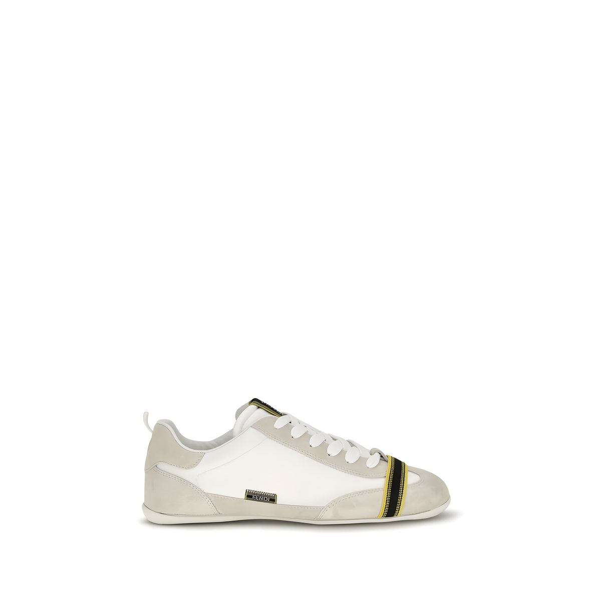 Fendi Gray Leather Athletic Sneakers