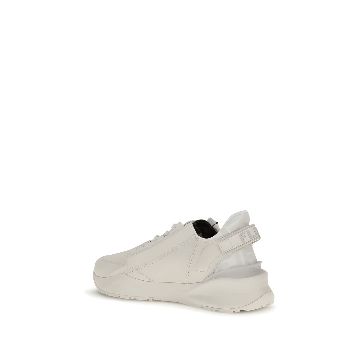 Fendi White Leather Athletic Sneakers