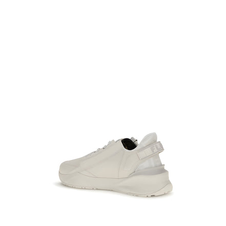 Fendi White Leather Athletic Sneakers