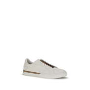 Fendi White Leather Low Top Sneakers
