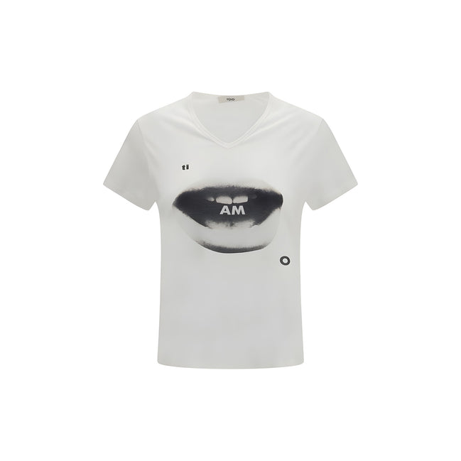 Fendi White Cotton T-Shirt