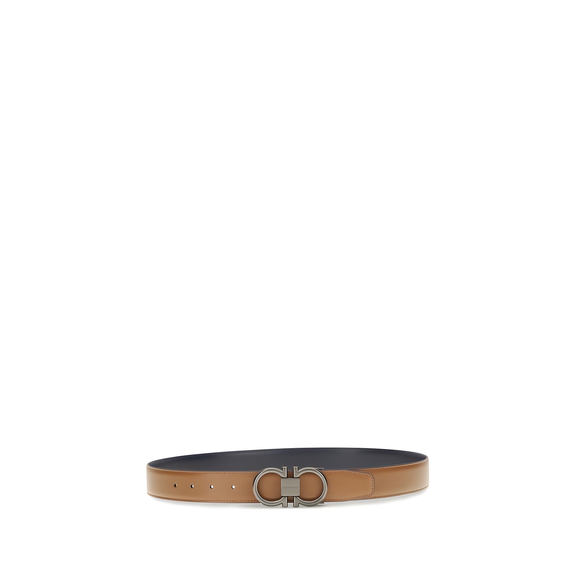 Ferragamo Beige Calf Leather Bos Taurus Regular Belt