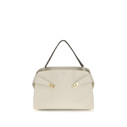 Ferragamo Beige Calf Leather Shoulder Bag