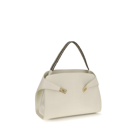 Ferragamo Beige Calf Leather Shoulder Bag