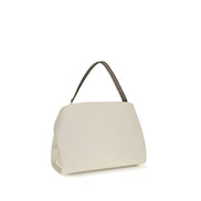 Ferragamo Beige Calf Leather Shoulder Bag