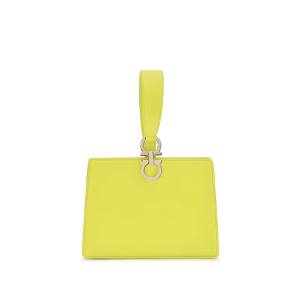 Ferragamo Bicolor Leather Clutch Bag