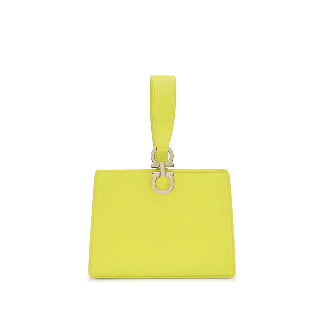 Ferragamo Bicolor Leather Clutch Bag