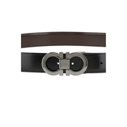 Ferragamo Black Calf Leather Belt
