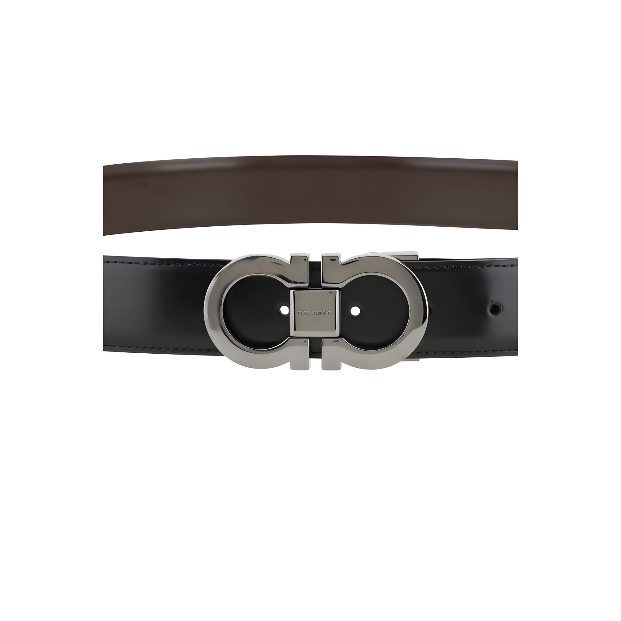 Ferragamo Black Calf Leather Belt