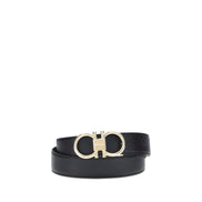 Ferragamo Black Calf Leather Belt