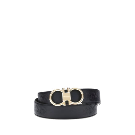 Ferragamo Black Calf Leather Belt