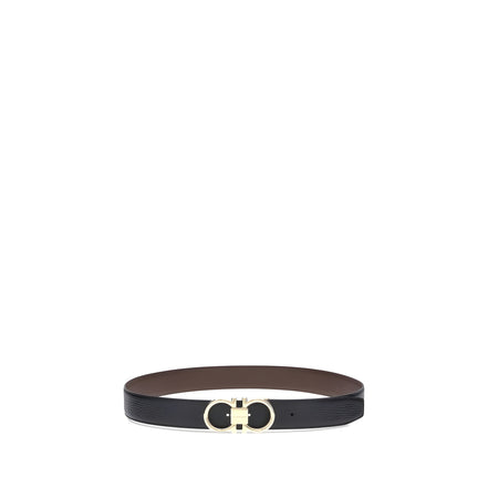 Ferragamo Black Calf Leather Belt
