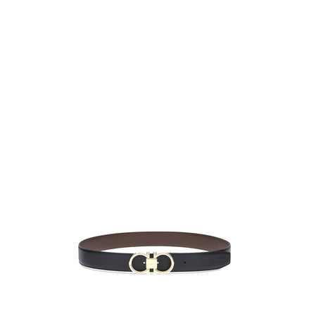 Ferragamo Black Calf Leather Belt