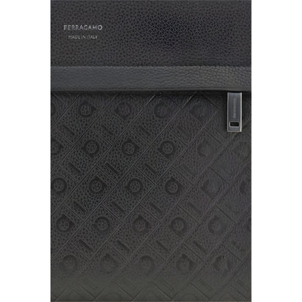 Ferragamo Black Calf Leather Handbag