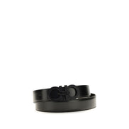 Ferragamo Black Calf Leather Regular Belt