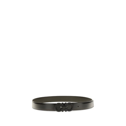 Ferragamo Black Calf Leather Regular Belt