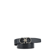 Ferragamo Black Leather Regular Belt