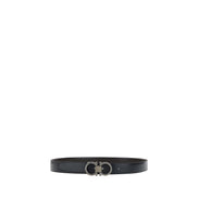 Ferragamo Black Leather Regular Belt