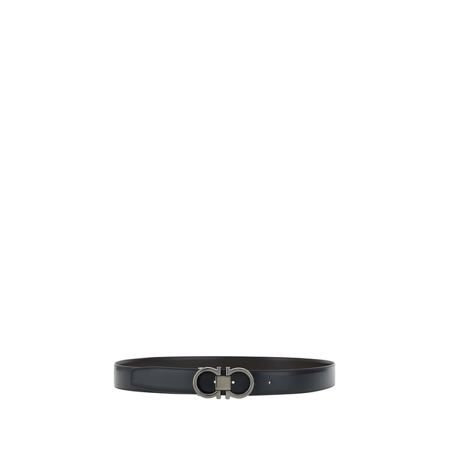Ferragamo Black Leather Regular Belt