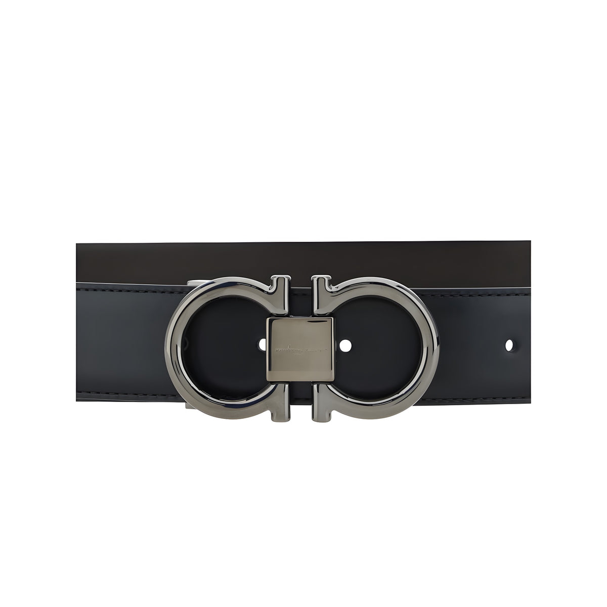 Ferragamo Black Leather Regular Belt