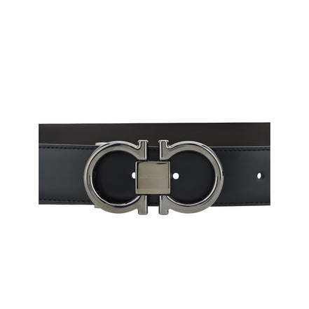 Ferragamo Black Leather Regular Belt