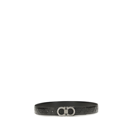 Ferragamo Black Gancini Belt